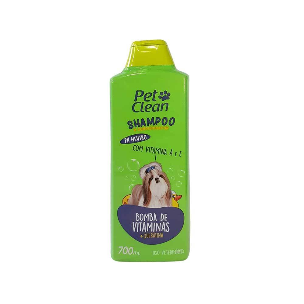 Shampoo Bomba De Vitaminas Para Cachorros/Cães Gato Pet Clean 700Ml