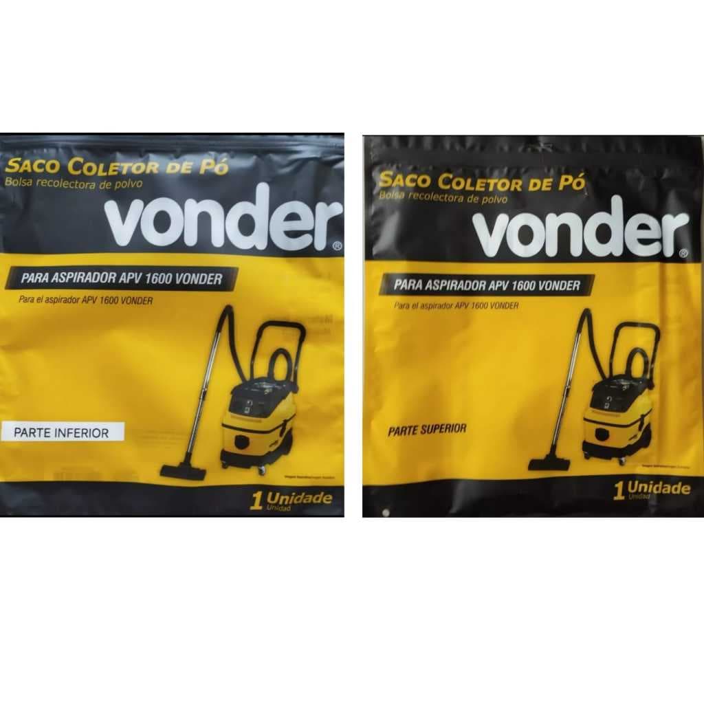 Conjunto Saco Coletor Superior + Inferior para Aspirador Vonder LPV1600