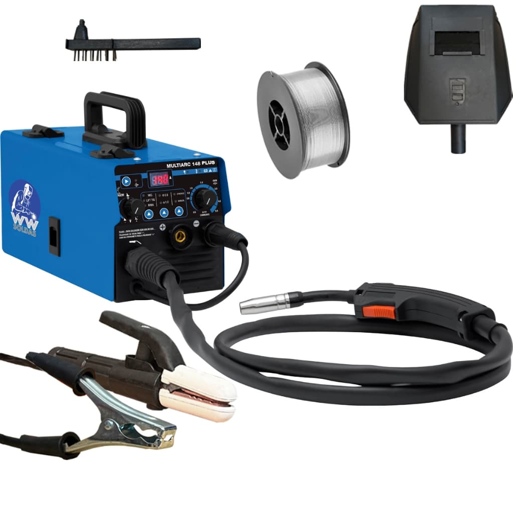 Maquina Inversora De Solda Multiprocesso Mig Sem Gás, Tig E Eletrodo Multiarc 148 Plus 110V/220V