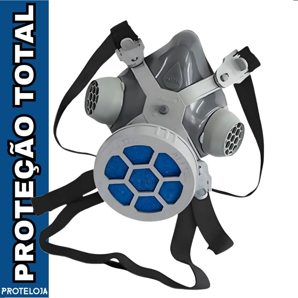 Respirador Facial Alltec Mastt 1/4 Semi Facial Com Filtro Poeira Névoa Vapores Ácidos - ALLTEC