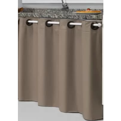 Cortina de Pia Cozinha Tecido Oxford 1,40m x 0,80cm Cortina Pequena com Ilhós