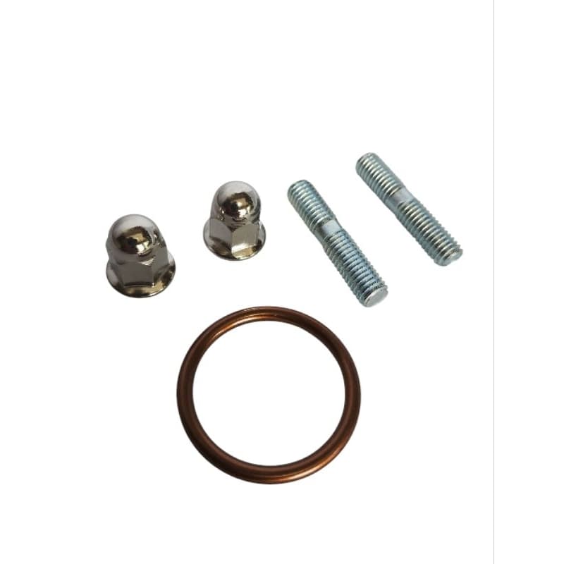 kit Parafuso Prisioneiro escape +Porca Cega+Anel Vedacao Moto Titan 150 160 8MM x 40