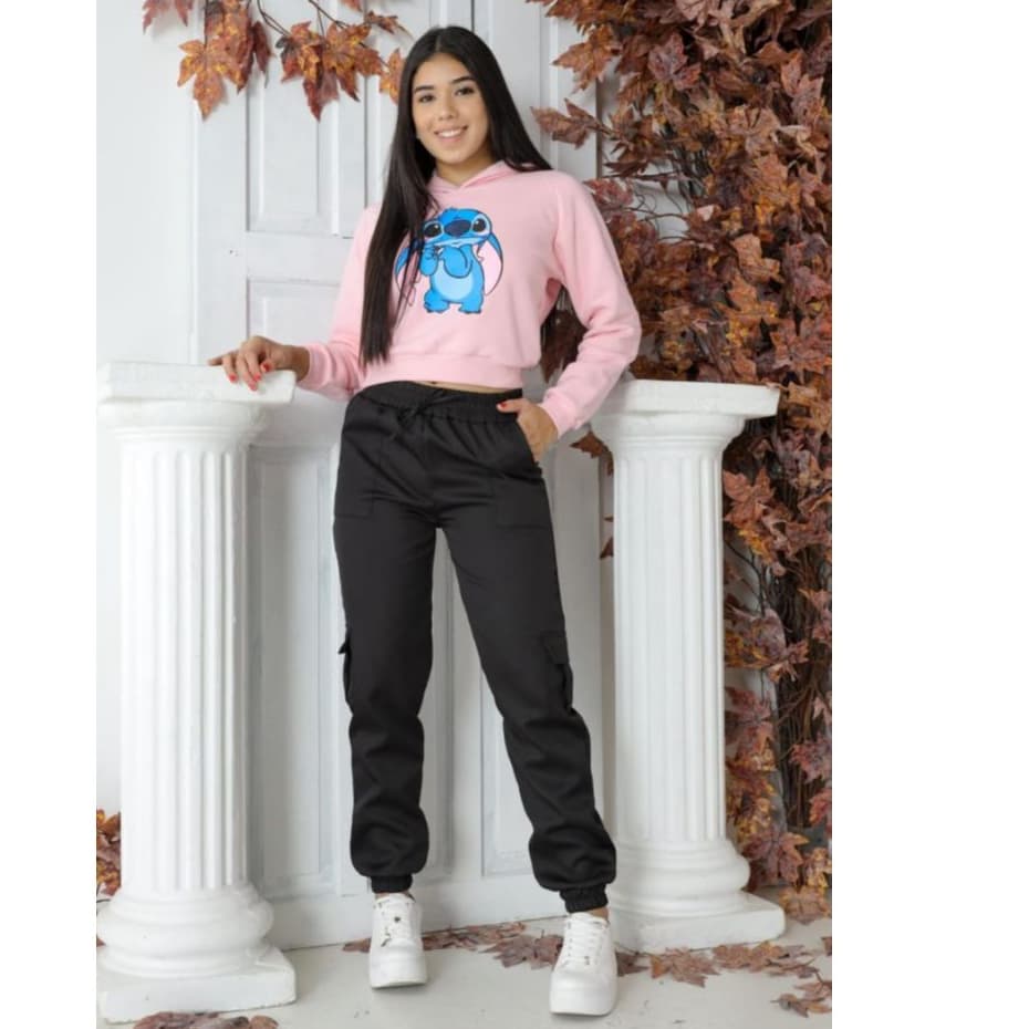 Calça Jogger Cargo - bolsos funcionais Alfaiataria para meninas juvenil 12/14/16