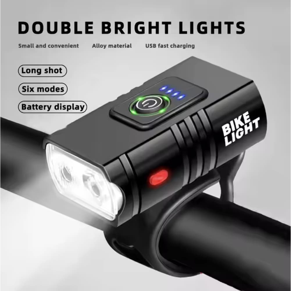 Lanterna Farol Bike Recarregável Profissional Potente Led T6 Usb