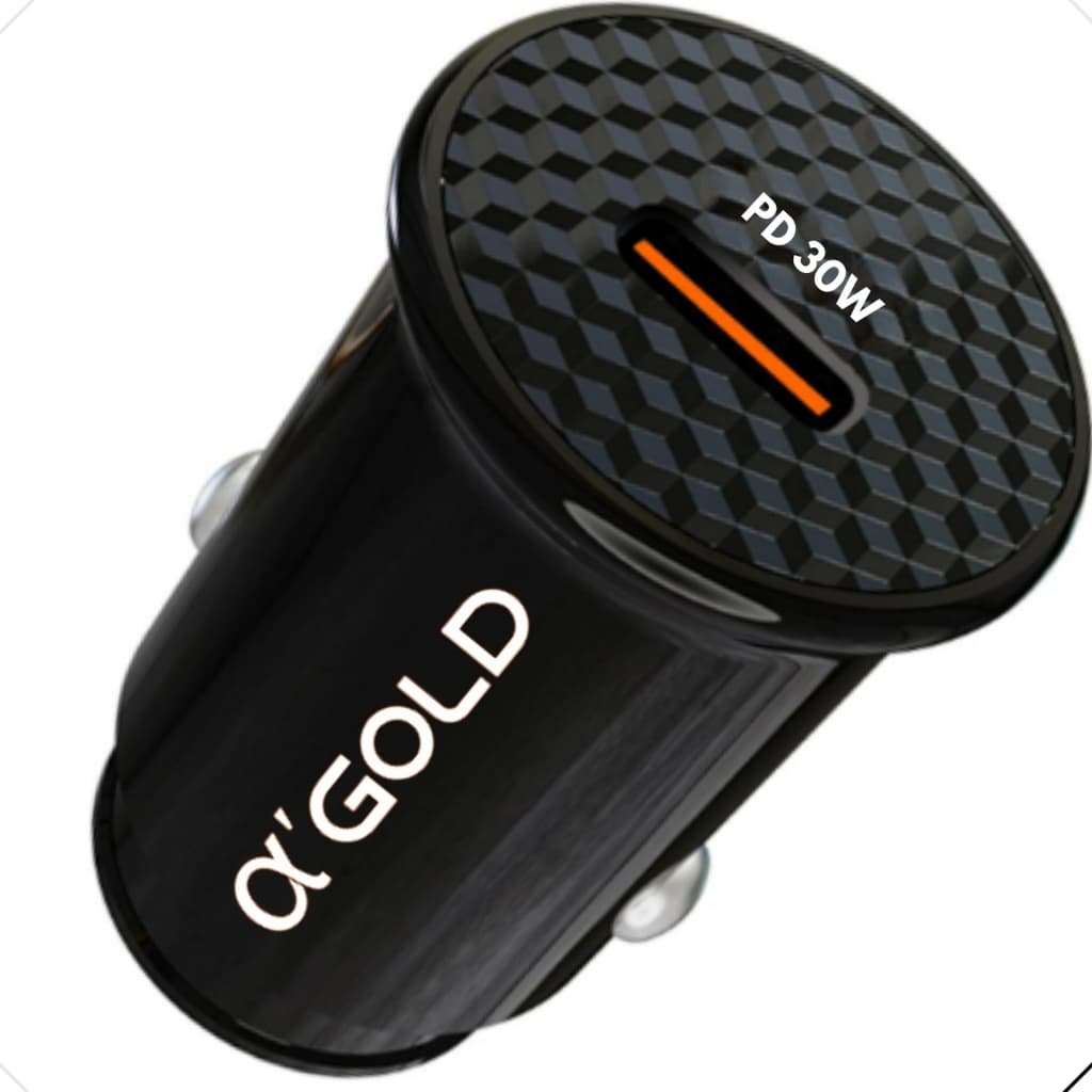 Carregador Veicular Turbo 30W USB-C PD 3.0 USB Duplo Rápido Automotivo Samsung Xiaomi iPhone Android