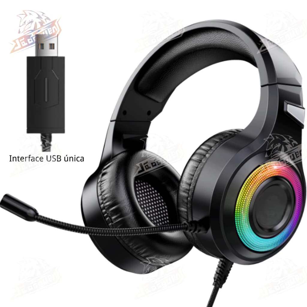 Fone Gamer F3 Profissional 7.1 Usb Com Led Rgb Headset Gamer
