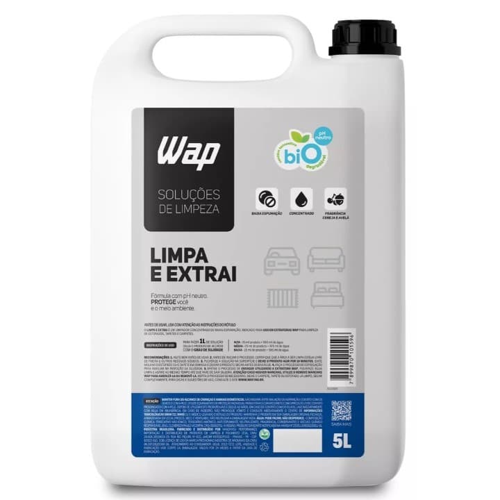 Detergente Limpador PRO WAP Concentrado Estofado para  Extratoras 5 LITROS WAP