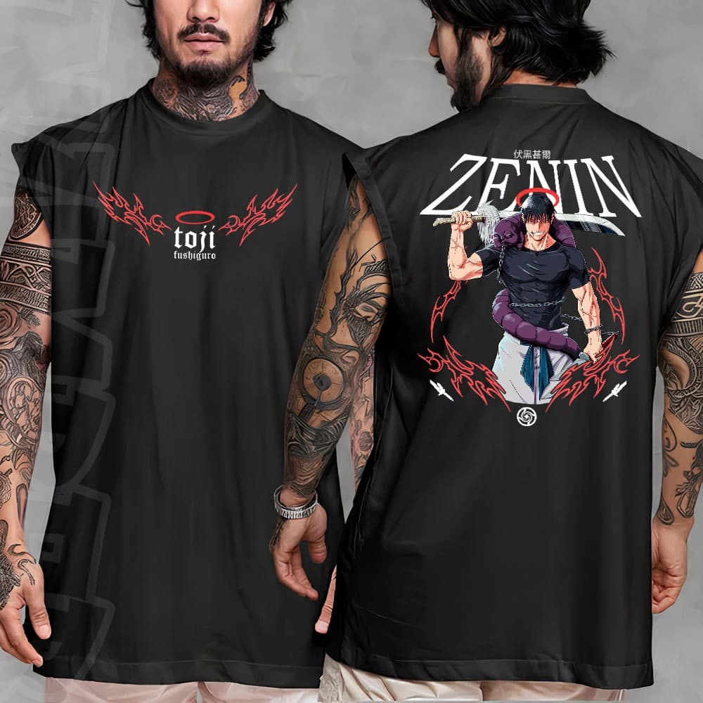 Camiseta regata machao oversized masculinoanime  guts zenin manga longline em algodao unissex Longline