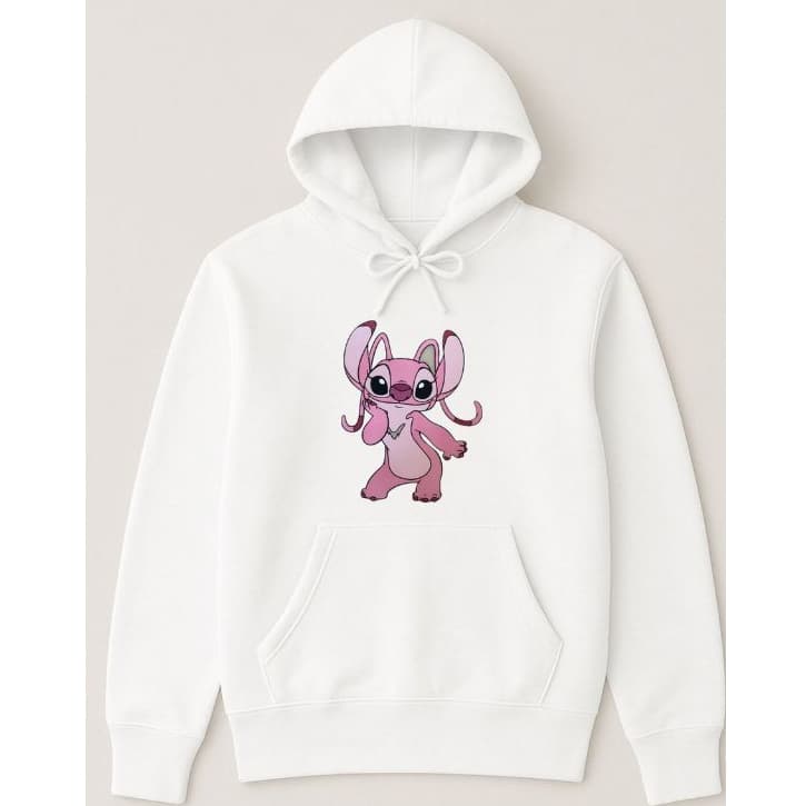 Moletom Estampado Lilo Stitch Moda Feminina Canguru Com Capuz Blusa De Frio Casual