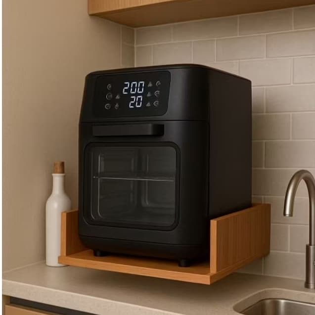 Suporte Para Air Fryer 12L e Cafeteiras Prateleira Nicho Suspenso Para Cozinha MDF Qualidade