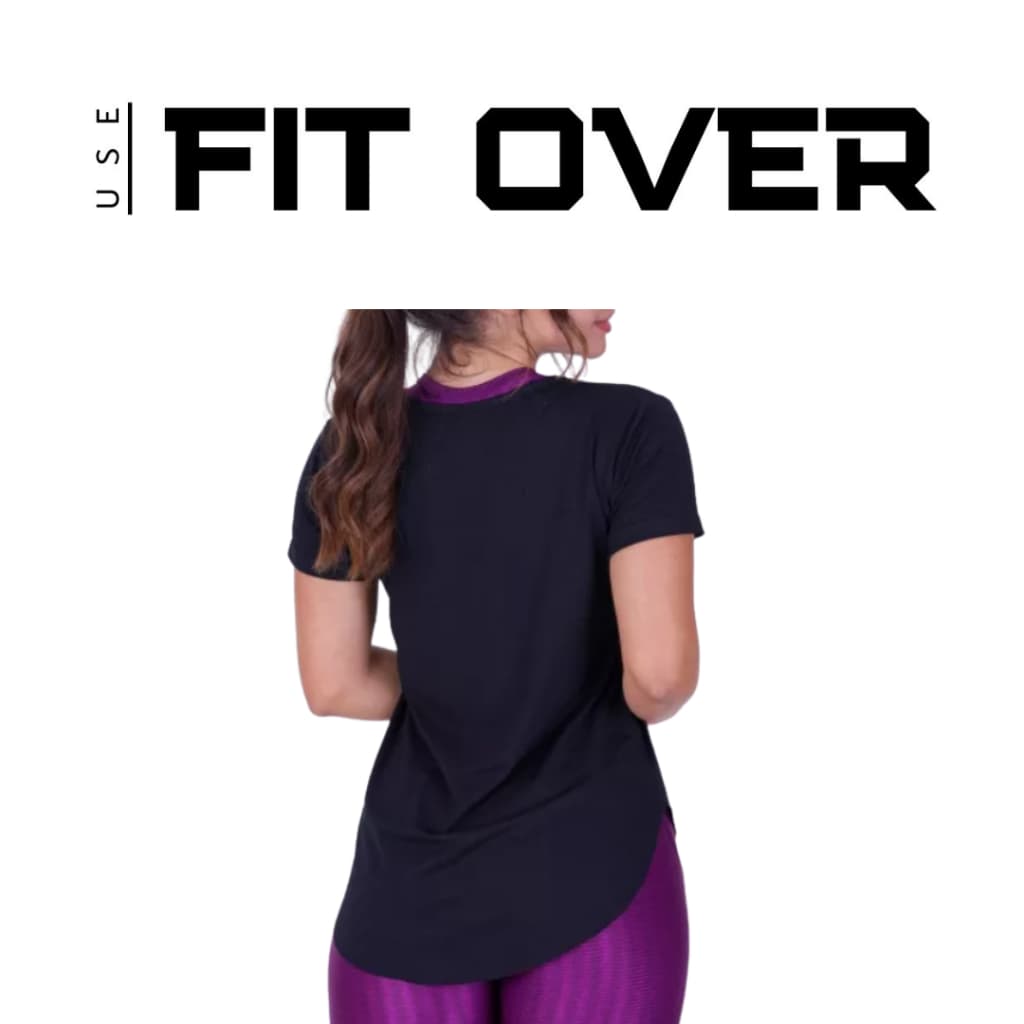 blusa tapa bumbum com manga curta fitness academia básica