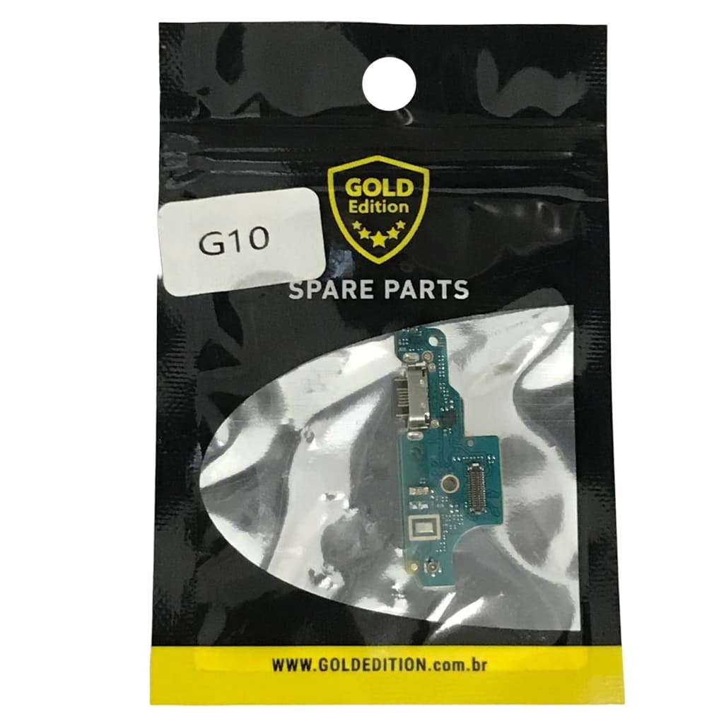 Placa De Carga Gold Edition Conector Compativel Com Moto G10 / G20 / G30