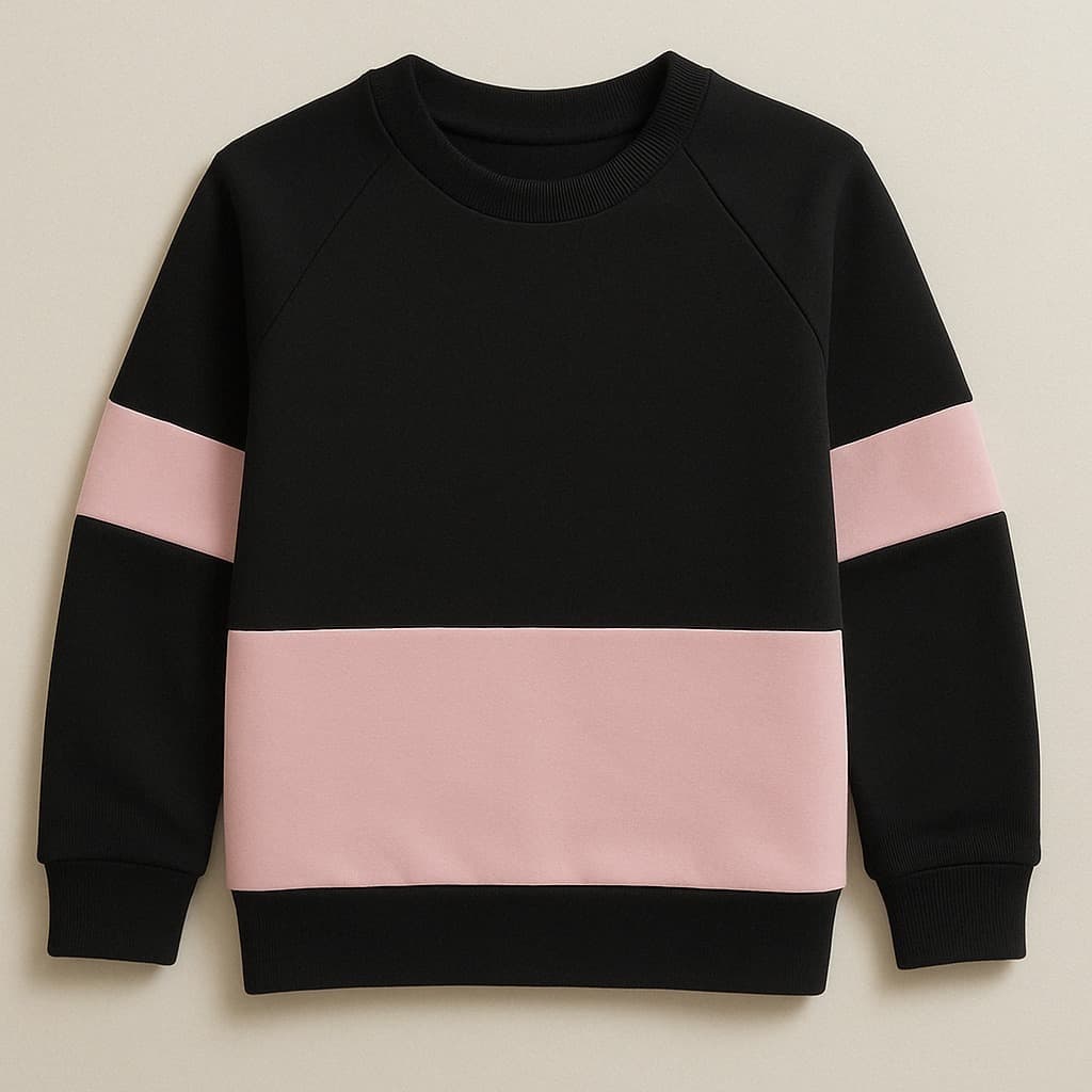 Moletom Abrigo Infantil Gola Redonda Feminino Liso