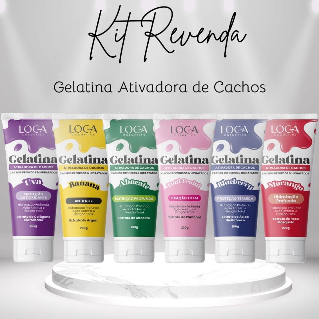 Kit Revenda - 6 Unidades - Gelatina Ativadora de Cachos - Bisnaga 200g
