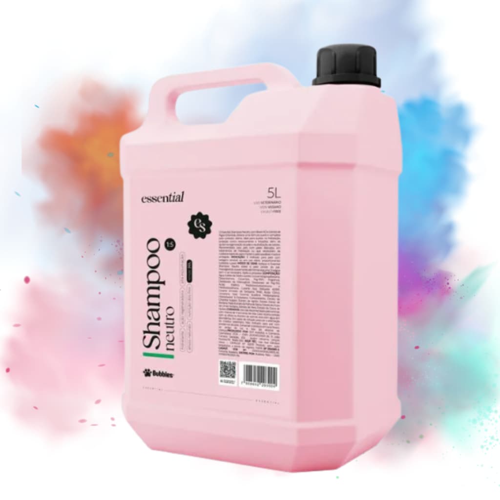 Shampoo Pet Neutro Bubbles Essential 5l Controla Oleosidade