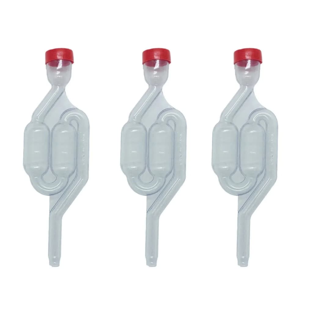 Kit 03 Válvulas Airlock Tipo S  Fermentação Cerveja Kombucha Hidromel