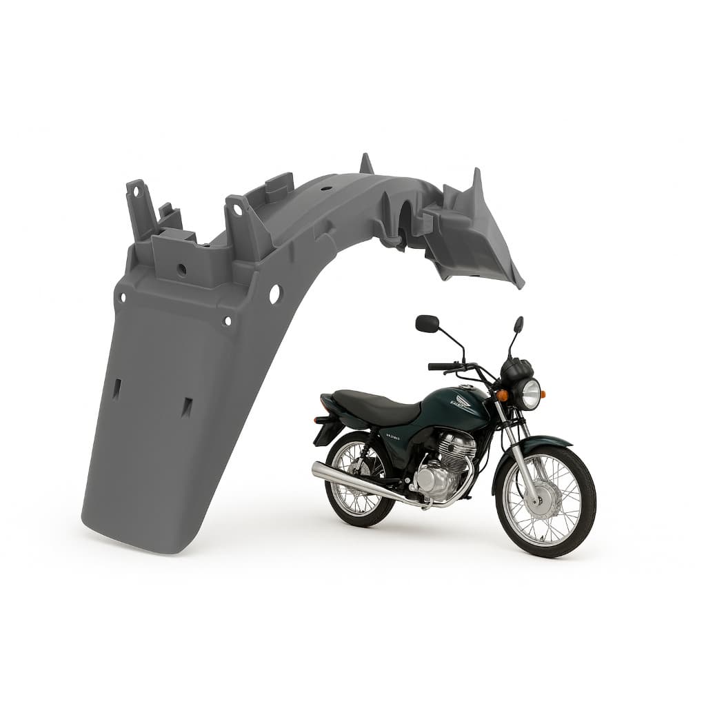 Paralama Traseiro (Suporte Placa) Preto Titan Fan 125 Es Ks 2000 2001 2002 2003 2004 2005 2006 2007 2008 Pro Tork