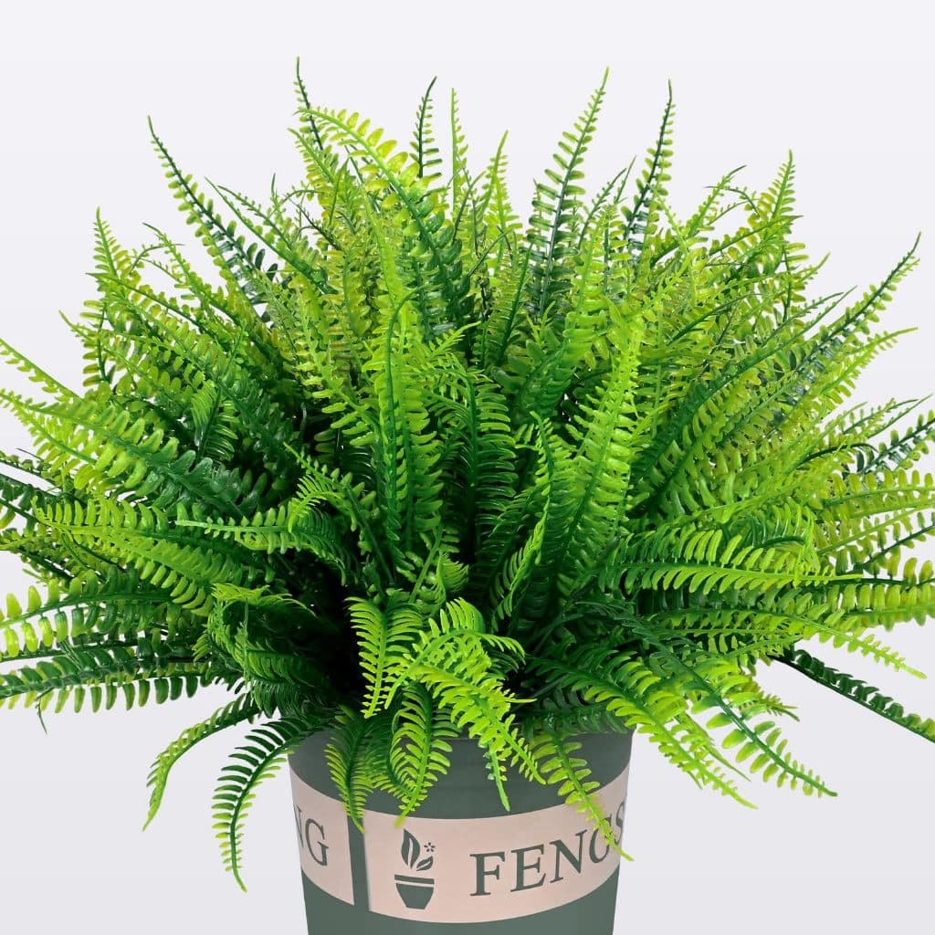 Kit 5 Plantas Artificial Buquê Folhagem Samambaia Realista de vaso jardim vertical e arranjos toque real 30cm folhagem