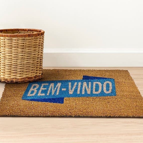 Tapete Capacho Antiderrapante Bem Vindo 60x30