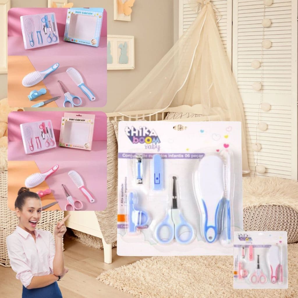 Kit Higiene Cuidado Bebê Recém Nascido Essencial Cuidados Com O Bebê Recém Recém 6 Peças