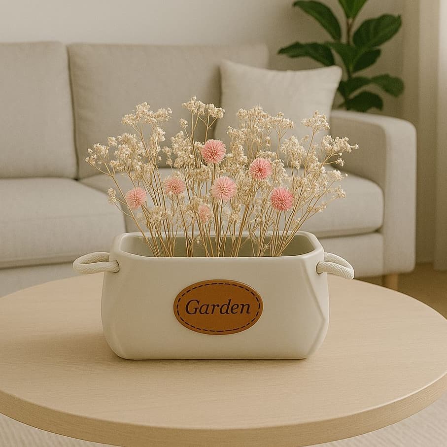 vaso decorativo de ceramica para decorar a casa E SALA COM ALÇA LATERAL