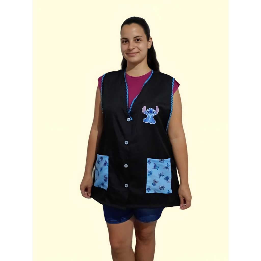 Avental/Jaleco de professora personalizado do Stitch