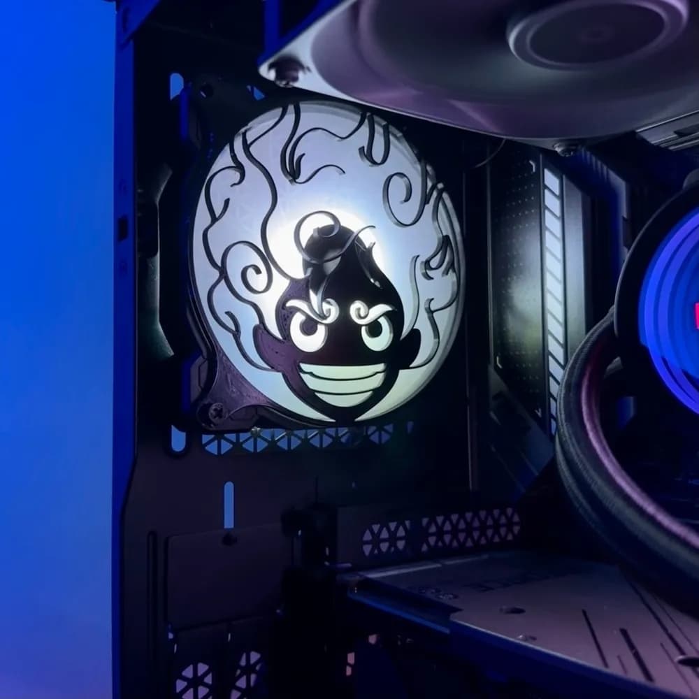 Grade Fan 120mm Luffy Gear 5 One Piece decoração gabinete grill cover