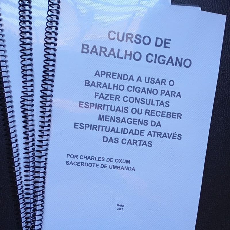 Apostila Curso de Baralho Cigano com Certificado 60 horas