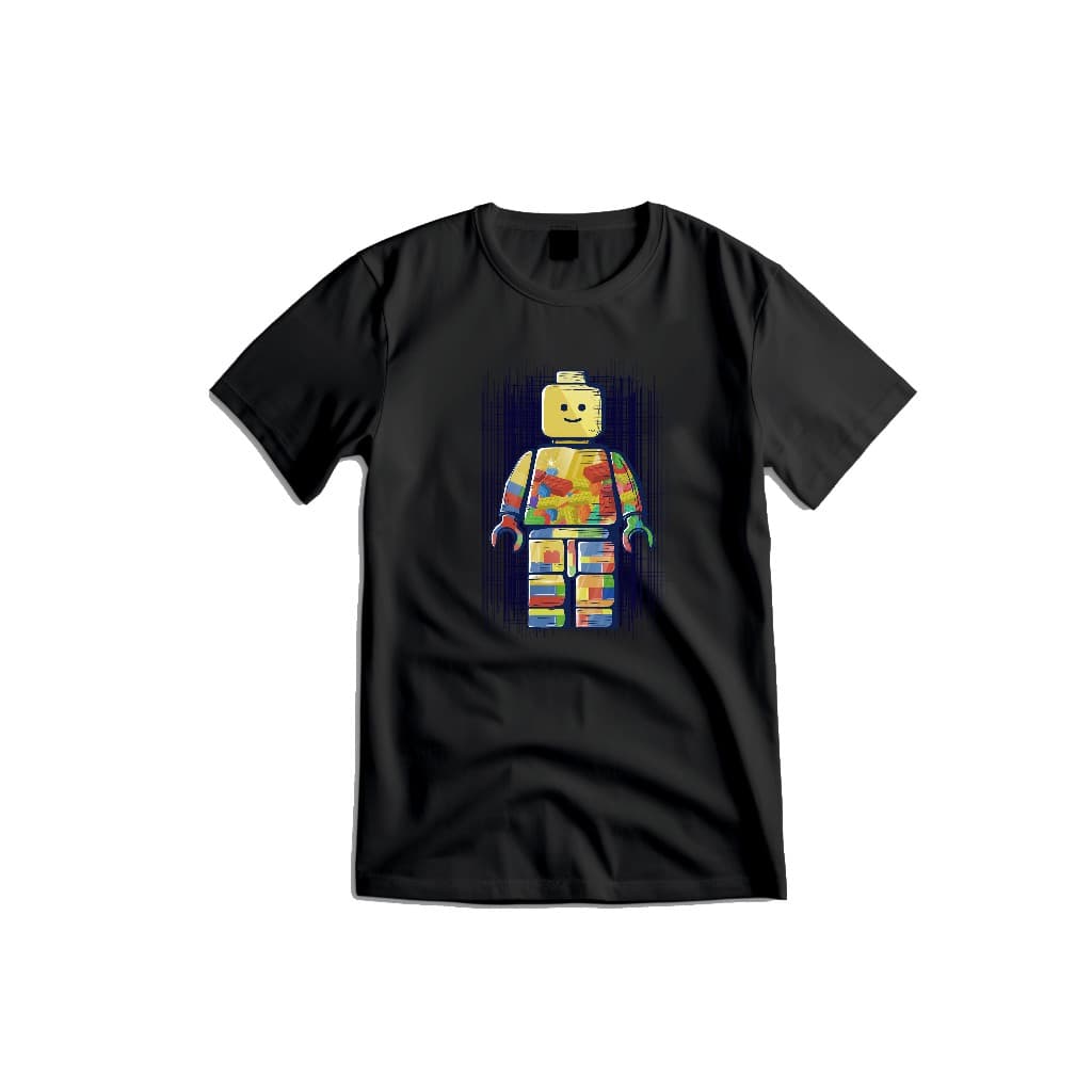 Camiseta lego feminino masculino infantil dtf brinquedos desenhos menina menino