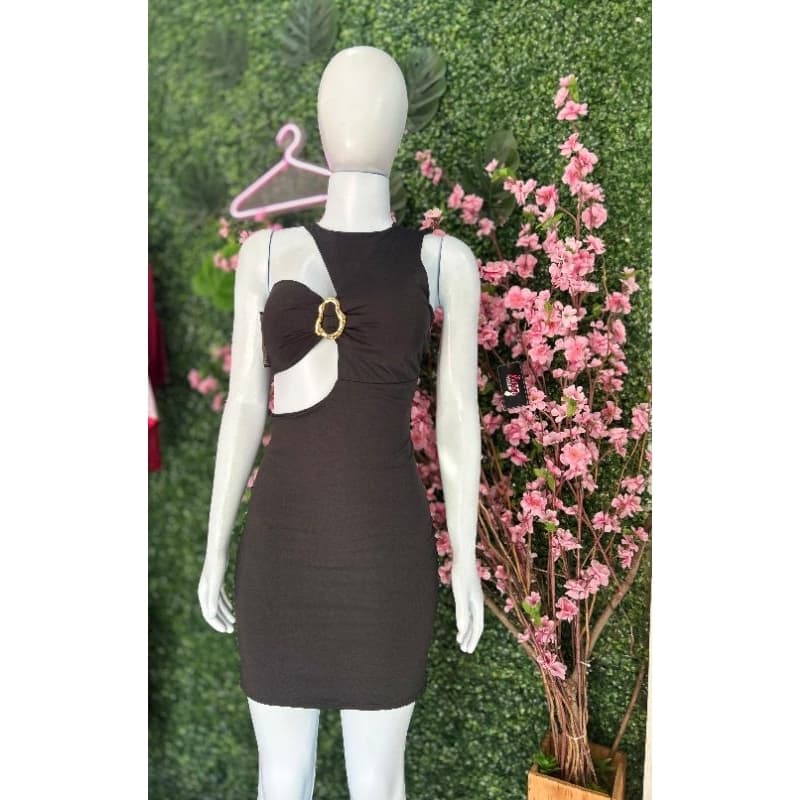 VESTIDO ARGOLA MIDI TUBONHO CURTO BALADA SUPLEX