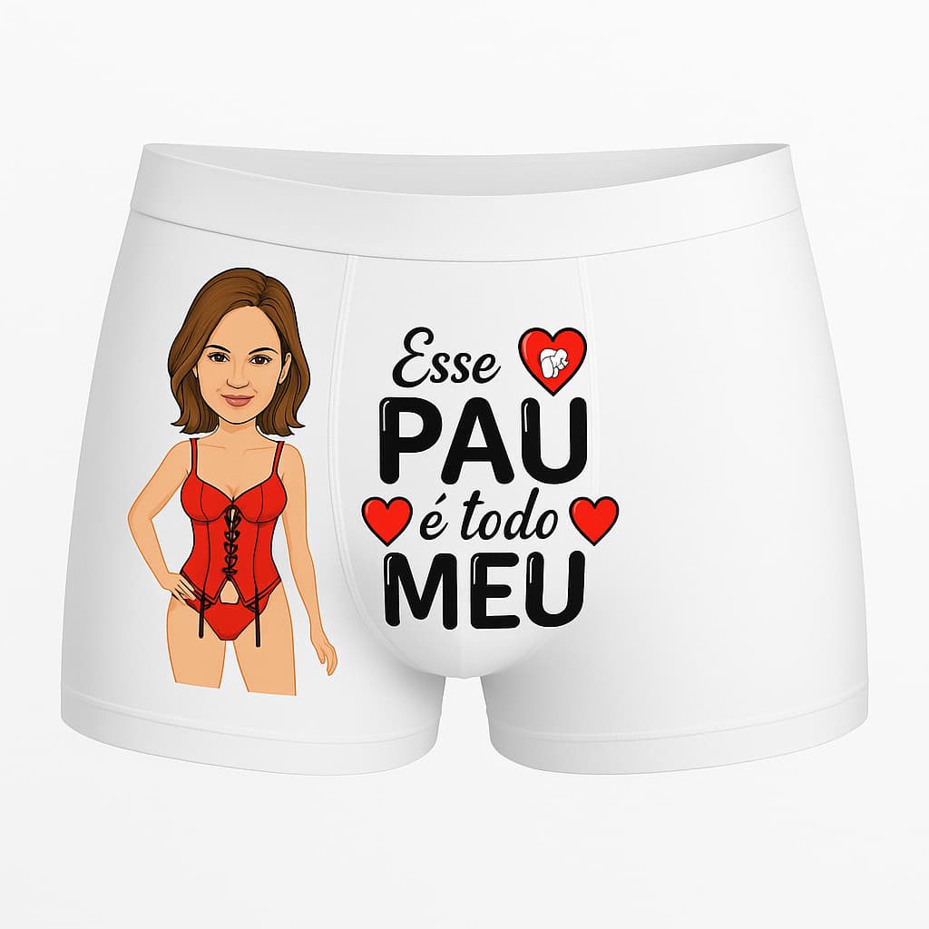 Cueca Personalizada com Caricatura – Presente Apimentado e Divertido para Namorados | Arte Exclusiva