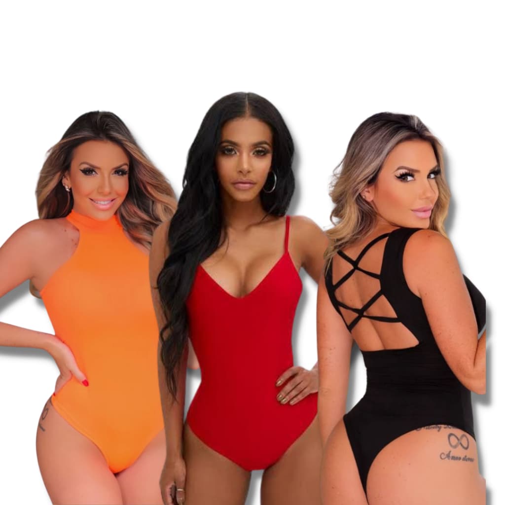 kit 6  Body Feminino variaveis Confortavel