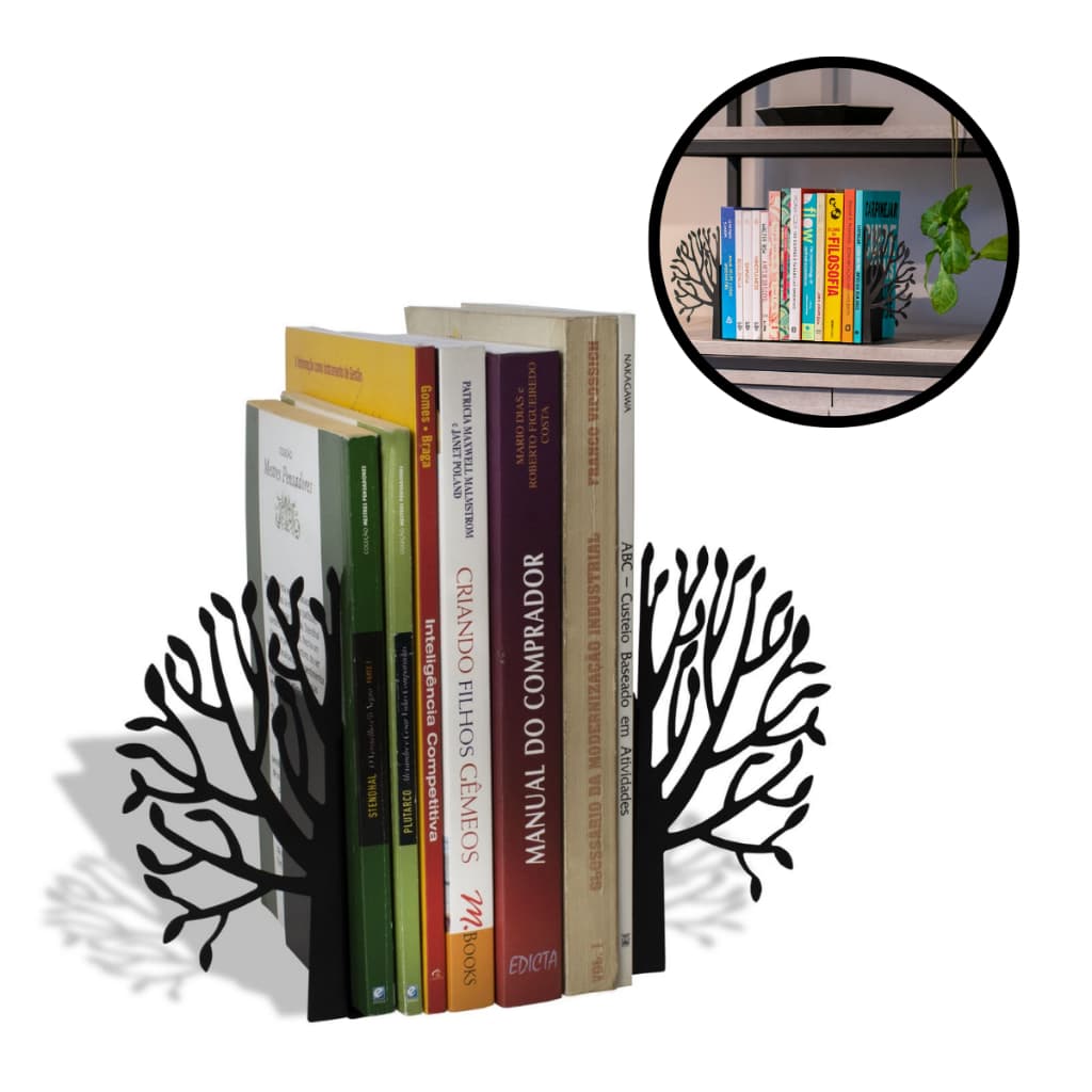 Bibliocando Suporte De Livros Aparador Porta Livros Árvore aço