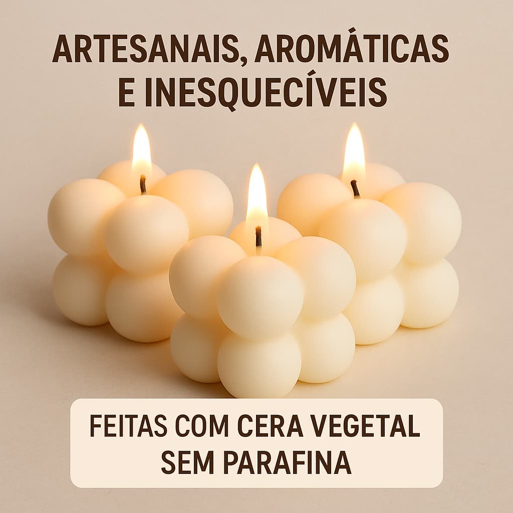 Kit 3 a 12 Velas Mini Bubble Aromáticas Premium – Cera Vegetal | Lembrancinhas Fofas para Casamento, Festa e Outros