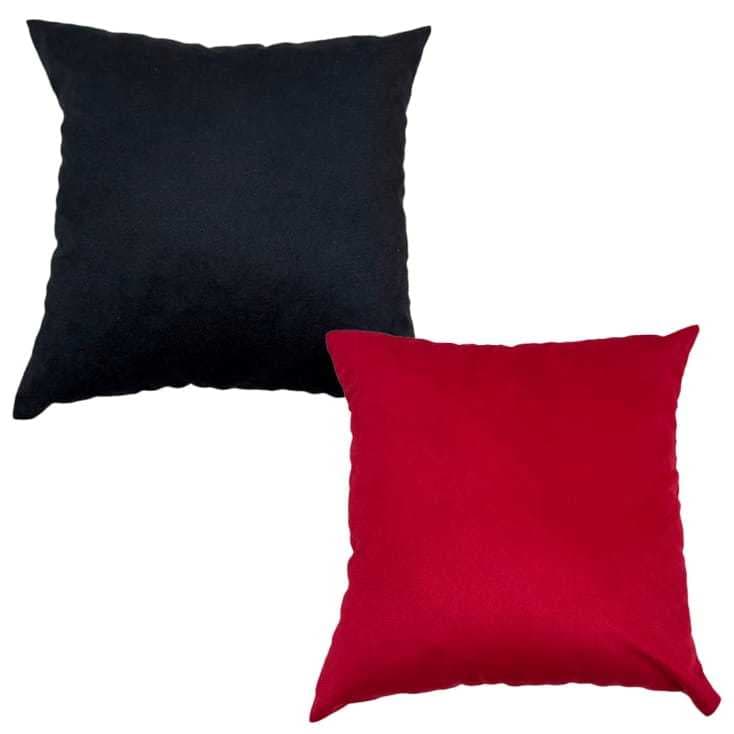 2 Capas de almofada suede texturizado 43x43 cm Chic para decoração de sofá, cadeira, cama.