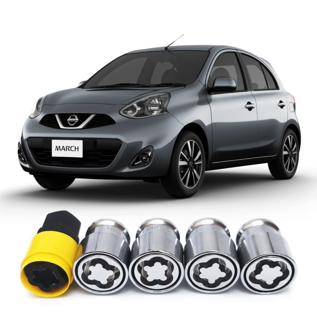 Trava porca Parafuso Antifurto Nissan March 2013 a 2021