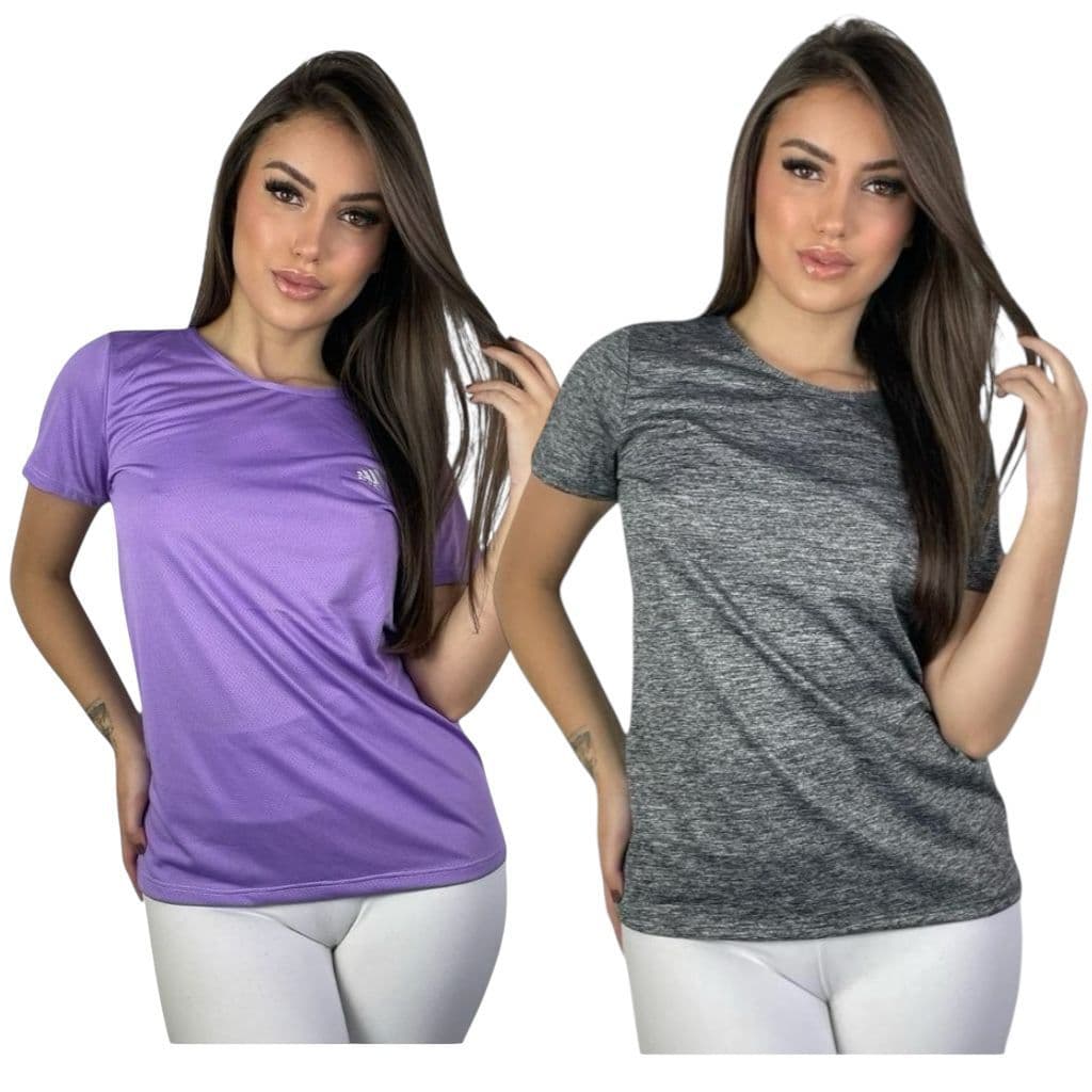 Camisa manga curta blusa Fitness Dry Fit com Logo