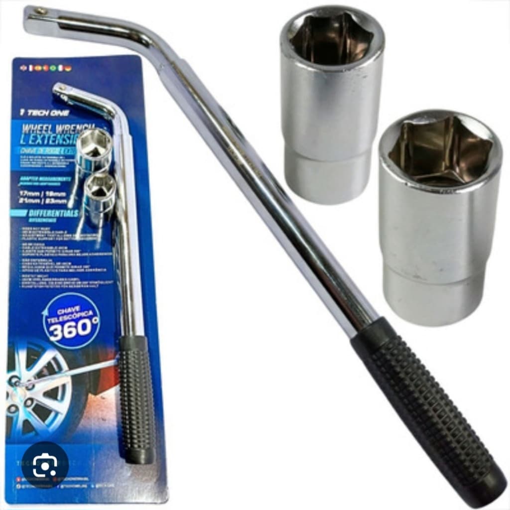 Chave De Roda L 17 19 21 23mm alongada e ajustavel