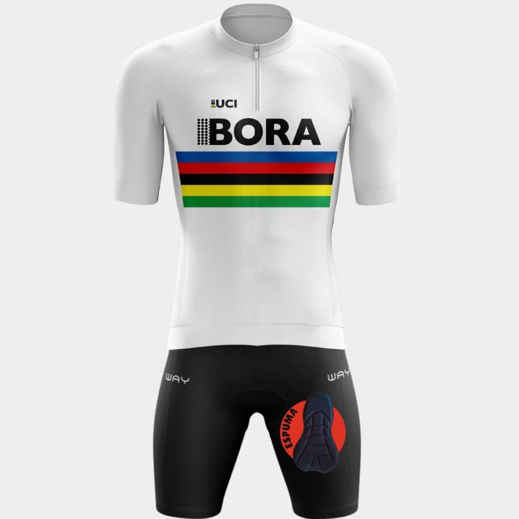 Kit Conjunto Ciclismo Masculino Camisa Pro UV Short Bermuda Acolchoado Espuma Bike Pedal MTB