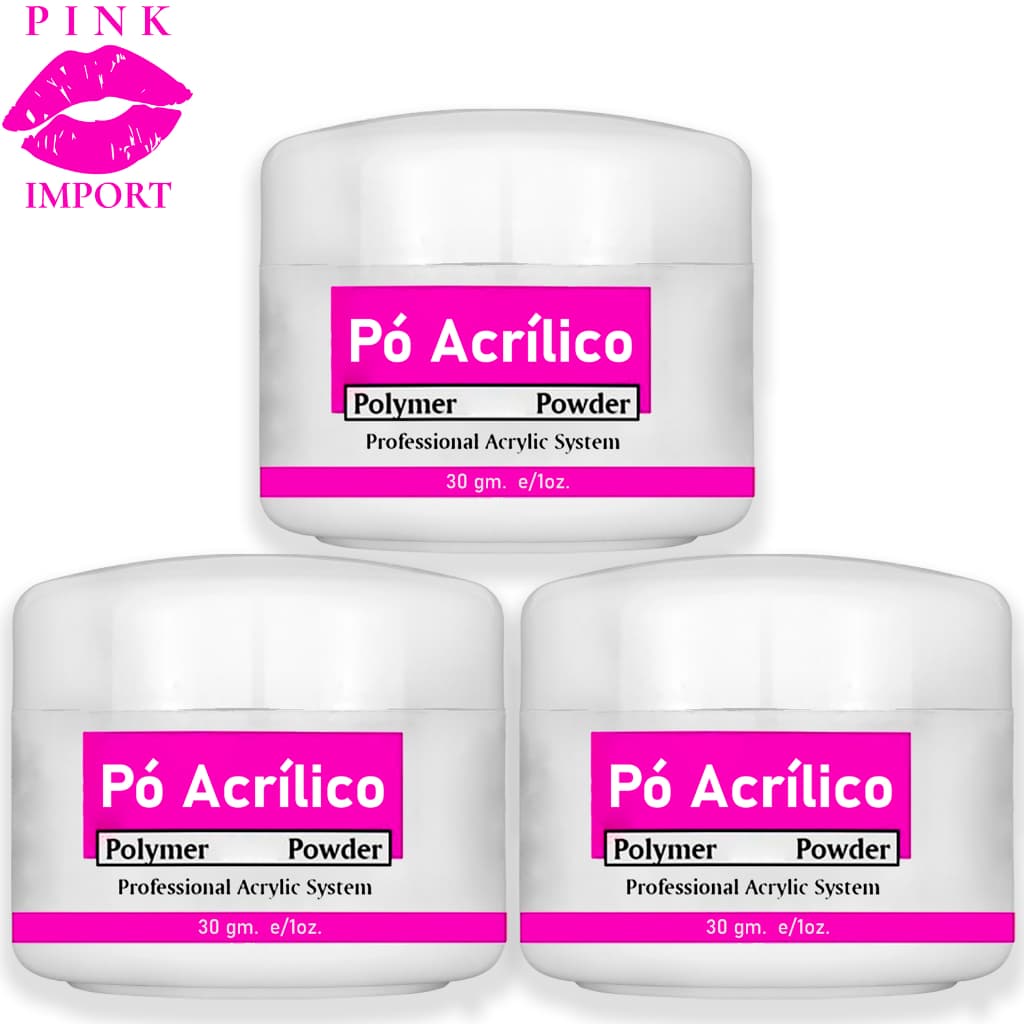 Pó acrílico Para Unhas Alongamento Unha Artificias Manicure e Pedicure