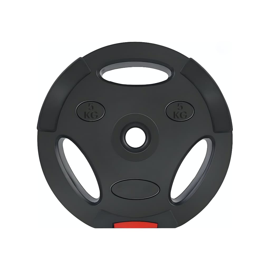Anilha 5kg Para Barras Halteres Com Pegada Vazado Academia Musculação Treino Carga JustGoFit