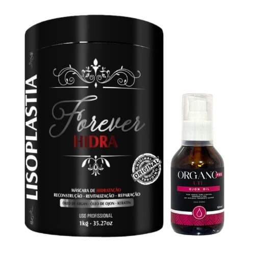 Máscara Forever Hidra 1kg + Óleo Vegetal Ojon Oil 100ml – Força e Brilho