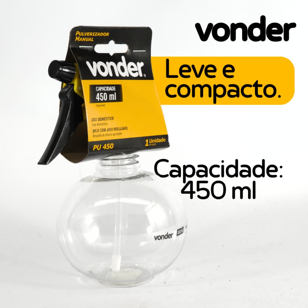 Borrifador / Pulverizador 450ml, 1,5L, 2L Manual Jato Regulável Doméstico LIMPEZA MULTIUSO - VONDER
