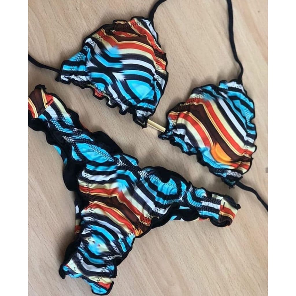 Biquini Ripple Empina Bumbum Sem Amarração E Com Amarração Moda Praia Verão Oferta Imperdivel