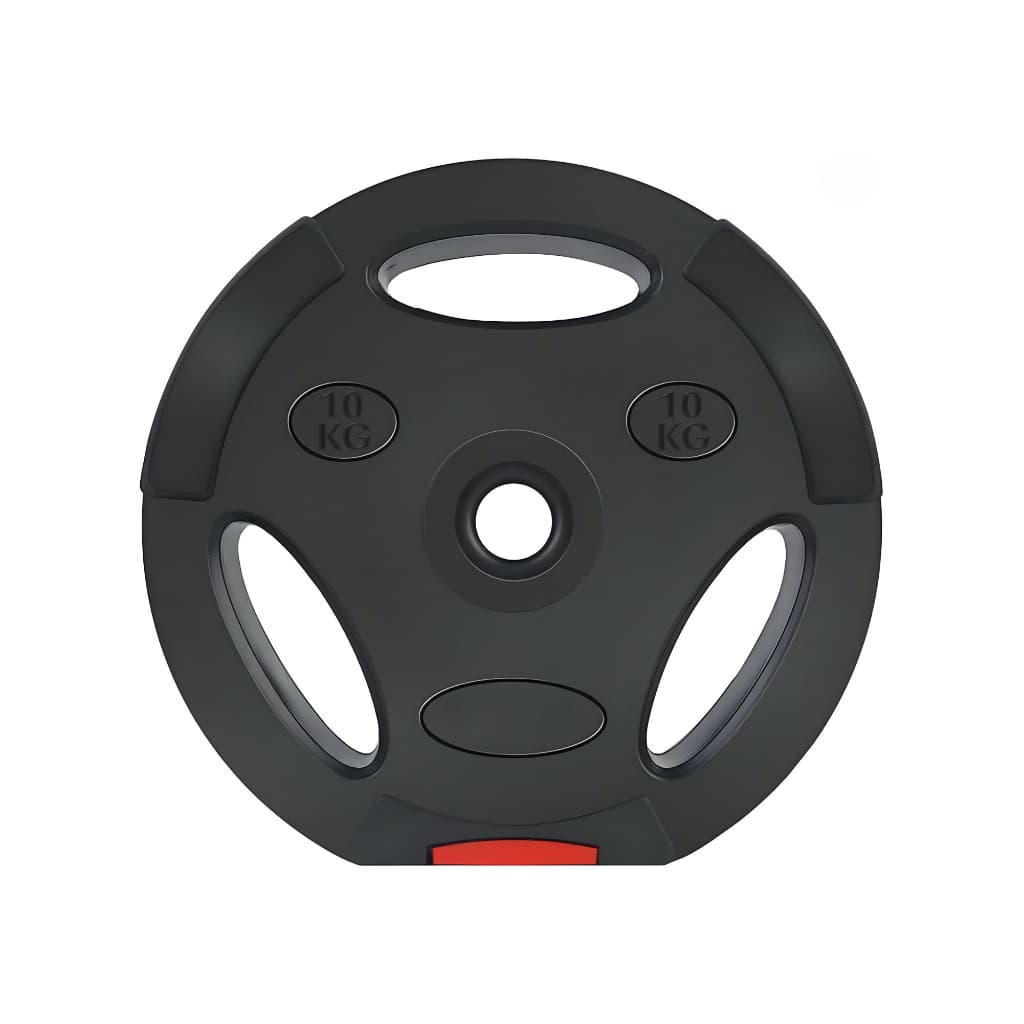Anilha 10kg Para Barras Halteres Com Pegada Vazado Academia Musculação Treino Carga JustGoFit