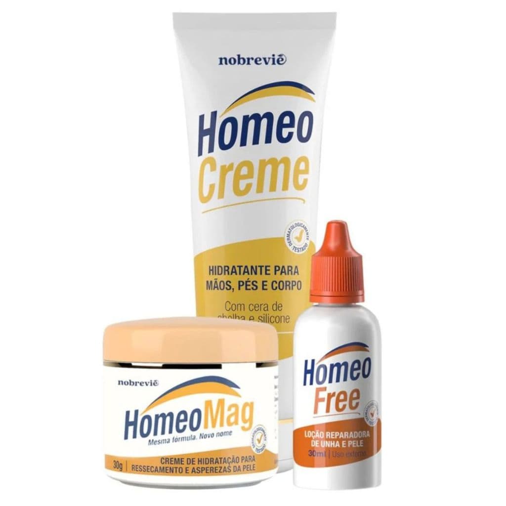 Kit Nobrevie Regeneração E Hidratação Pele Homeofree + HomeoCreme + HomeoMag