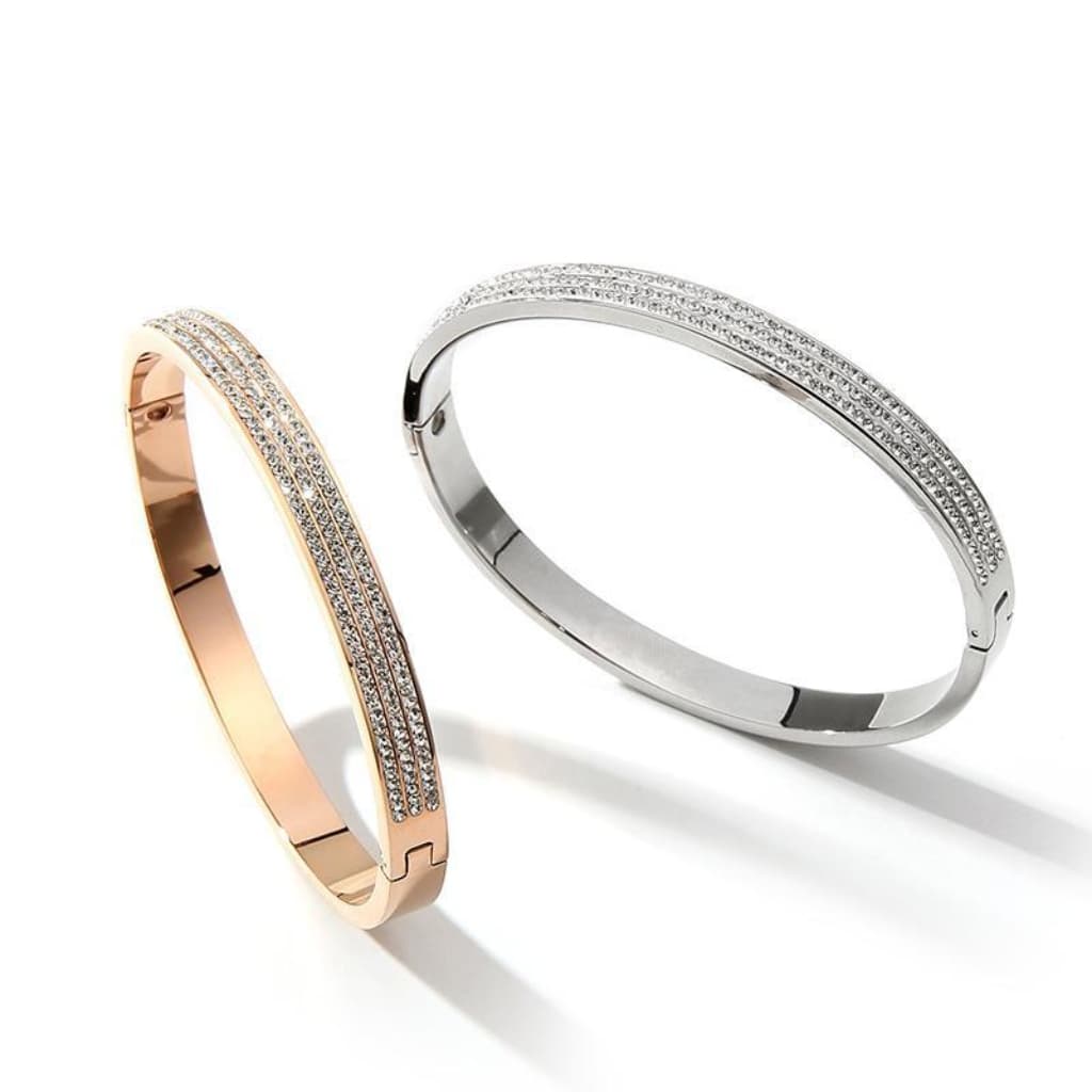 Pulseira Bracelete Feminino De luxo Aço Cirúrgico 316L