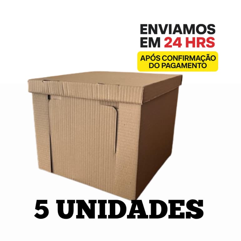 5 Caixas Pardas para Bolo  com tampa  Alta Resistente - confeitaria