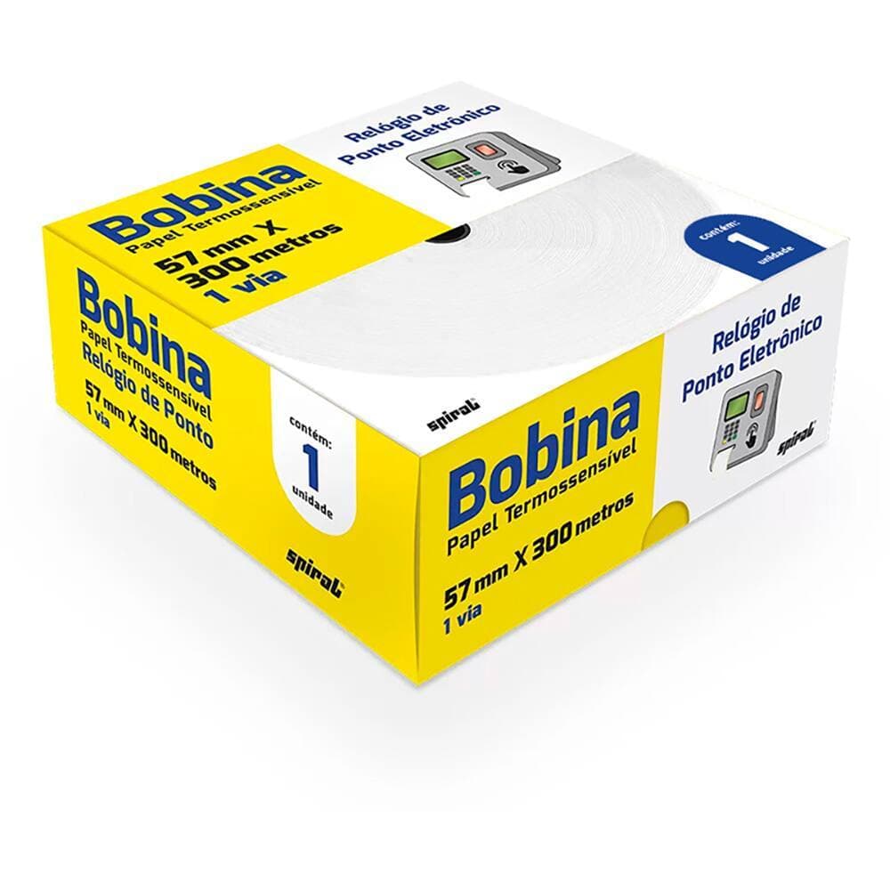 Bobina térmica para Relógio de ponto 57mmx300m Spiral CX 1 UN