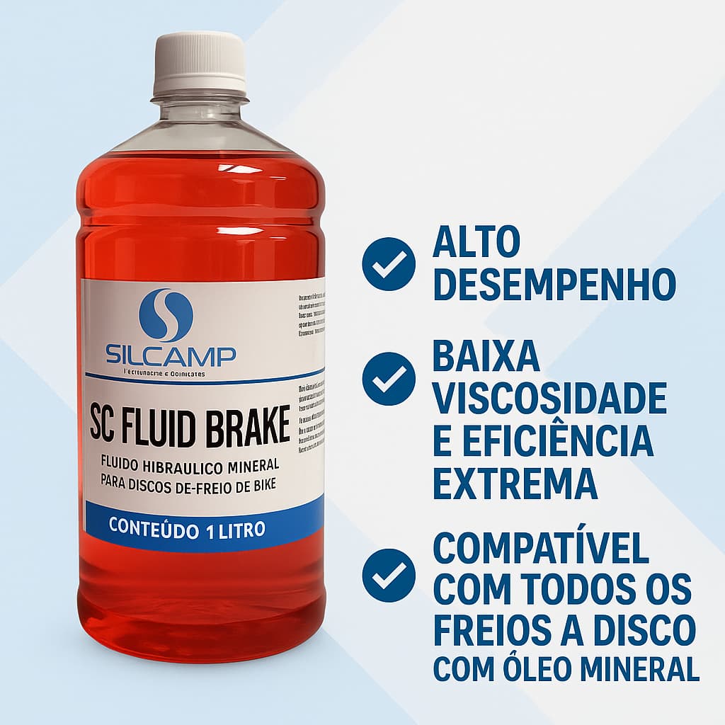 Óleo Mineral Freio Hidráulico Disco Bike Fluid Brake 1 Litro